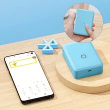 NIIMBOT D110 Label Maker Machine With Tape, Small Thermal Sticker Printer Portable Bluetooth Connection - Màu xanh lam - Xem 4