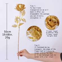 3PCS Artificial Golden/Sliver/Red Black Multi-Color Roses Flower Scene Decoration, Party Decoration, Wedding Decoration, Roadside Flower Arrangement, Home Decoration, Graduation Celebration, Birthday Banquet Decoration, Christmas, Thanksgiving, Easter, Father's Day, Mother's Day Celebration, Landscaping,Bathroom Decor,Bedroom Decor,Preppy Room Decor,Boho Room Decor Christmas Decorations