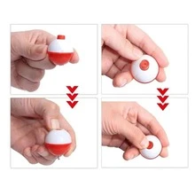 5入組釣魚浮球帶有空心漂浮球,石班魚、鯰魚、紅魚和彩虹鱒魚浮球,釣魚愛好者的完美選擇,釣魚工具 - 彩色 - 查看 5