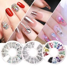 12-grid Round Plate Mixed Color Acrylic Resin Nail Art Decoration - Multicolor - View 3