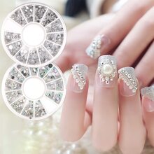 12-grid Round Plate Mixed Color Acrylic Resin Nail Art Decoration - Multicolor - View 4