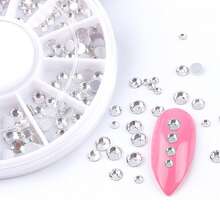 12-grid Round Plate Mixed Color Acrylic Resin Nail Art Decoration - Multicolor - View 5