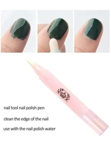 FULL BEAUTY 1支装替换笔头 美甲UV凝胶卸甲笔 指甲清洁笔 指甲油修正笔 卸甲包工具 - 粉色 - 查看 2