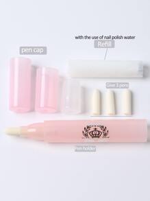 FULL BEAUTY 1支装替换笔头 美甲UV凝胶卸甲笔 指甲清洁笔 指甲油修正笔 卸甲包工具 - 粉色 - 查看 7