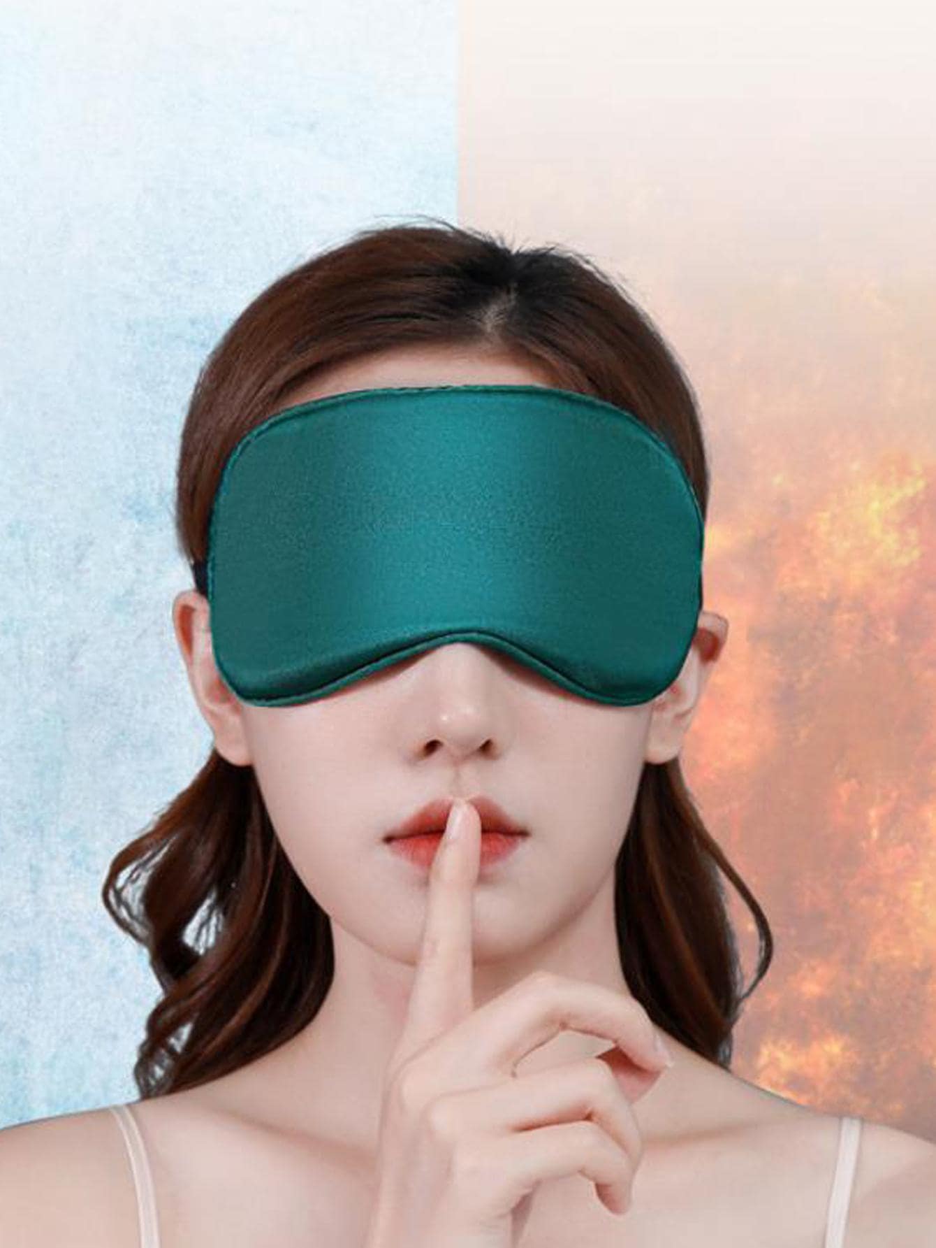 1pc Real Silk Eye Mask For Sleeping And Cooling, Blocking Light And