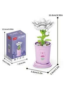 1套花朵設計青少年塊狀玩具 - 彩色 - 查看 3