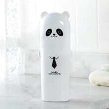 1 件裝卡通旅行牙刷杯套裝（包括牙刷、牙膏和收納盒）便攜式戶外露營牙刷杯 - 白色 - 查看 1