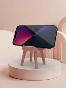 multibey 1pc Creative Pink Cute Bunny Ear Stool Desktop Bracket - Pink - View 1