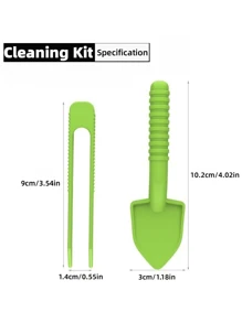 1set Daily Cleaning Tools Kit For Insect Feeding, Spider, Turtle, Reptile, And Crawler Breeding And Keeping Tank, Includes Tools For Feces And Food Residue Cleanup - Green - View 5
