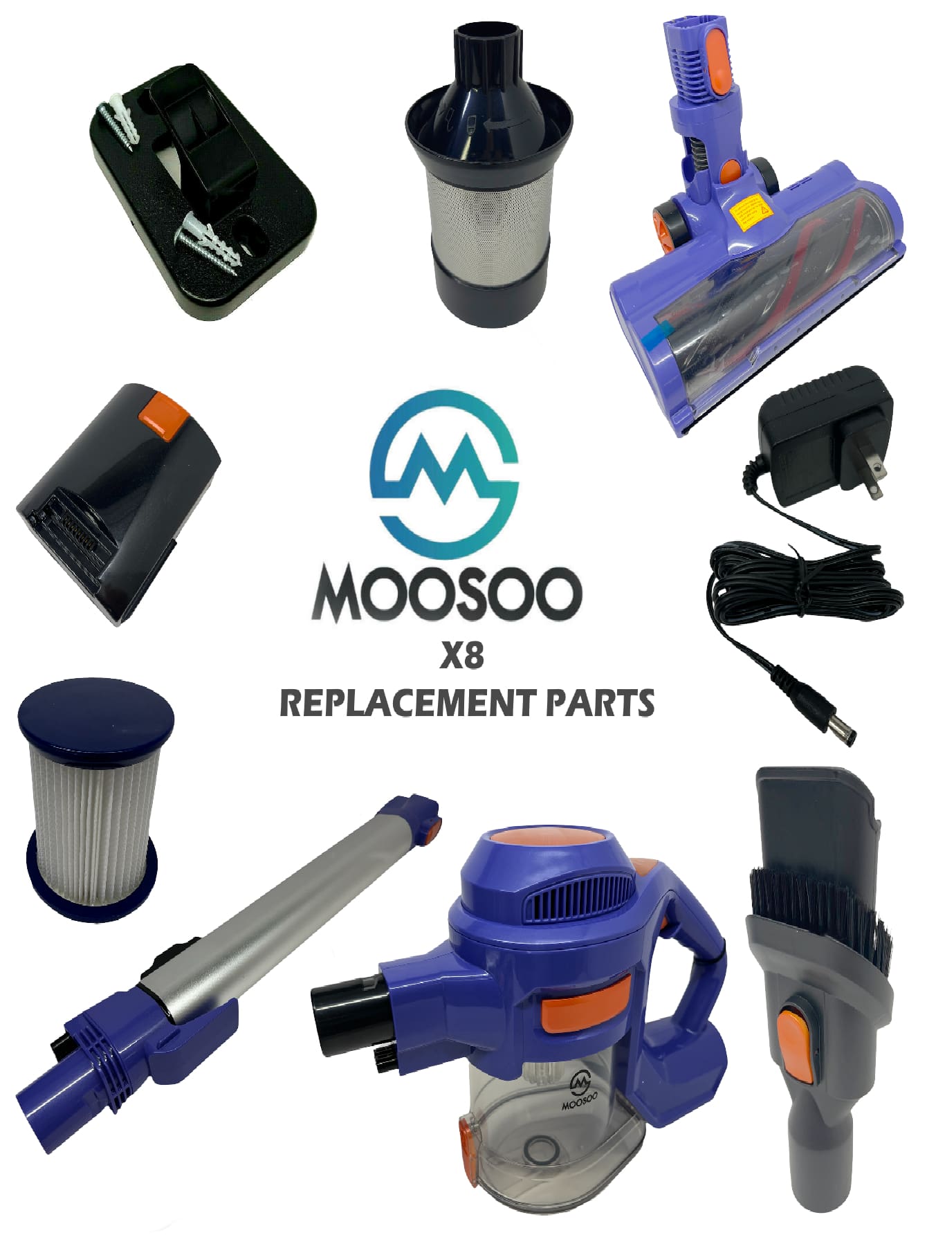 MOOSOO X8 Cordless Stick Vacuum Cleaner Replacement Parts SHEIN USA