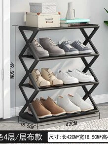 Zapatero Organizador de Zapatos Tenis 5 Niveles - Negro - Ver 1