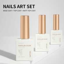 1pc 15ml No Wipe Glossy Top Coat Long Lasting UV Soak Off Combination Gel Nail Polish For Manicure Home DIY - Clear - View 3