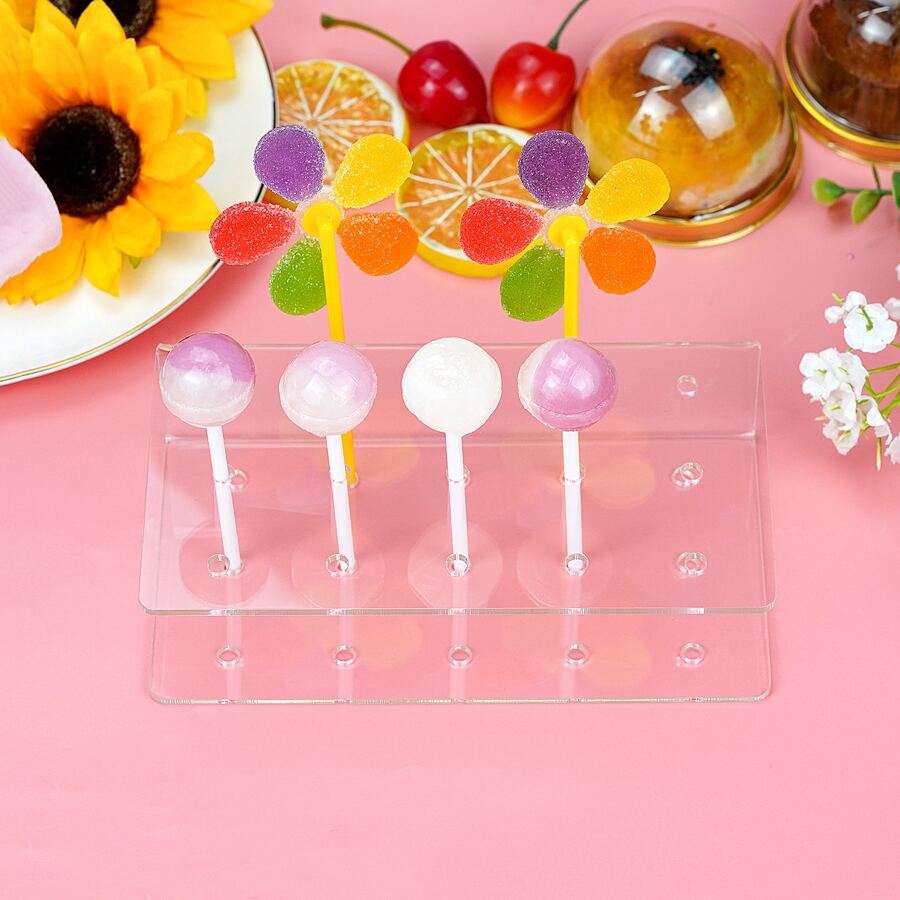 1pc Acrylic Lollipop Display Stand With 15 Holes For Candy Decoration - Clear - View 1