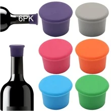 2pcs/set Fda Silicon Multi-color Wine Bottle Stoppers, Leak-proof Caps For Red Wine, , Cocktail, Drink Bottles - Multicolor - View 7