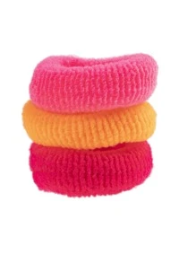 1set 100pcs Multicolor Stretchy Towel Hair Ties, Simple And Suitable For Daily Use - Multicolor - View 5