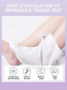 5/10片足膜深層滋潤去角質軟嫩寶寶腳角質去除足膜薰衣草蘆薈膠男女均可使用 - 紫色 - 查看 7