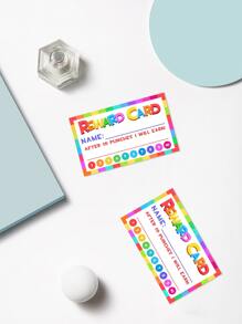 50pcs Colorful Creative Classroom/Home/Family Children's Punch Card For Reward And Incentive, Paper,Christmas - Multicolor - View 6