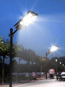 户外防水太阳能LED路灯，带运动传感器，庭院照明壁灯，户外花园照明，适用于小路、庭院、露台 - 黑色 - 查看 9