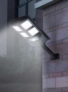 户外防水太阳能LED路灯，带运动传感器，庭院照明壁灯，户外花园照明，适用于小路、庭院、露台 - 黑色 - 查看 4