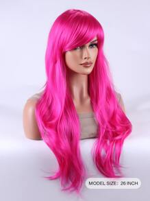 65cm fashion wig Long wavy Cosplay colored wig - Hot Pink - View 2