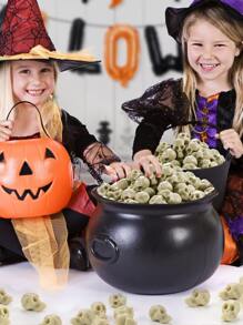 50入組迷你塑膠骷髏頭適合萬聖節裝飾用品,小玩具或者作為填充物適用於花花瓶 - 米色 - 查看 6