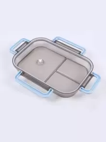 1个双层密封午餐盒，适用于办公室隔间、微波炉、学生午餐盒，海军蓝，厨房用品，圣诞礼物，学习用品 - 藏蓝色 - 查看 4