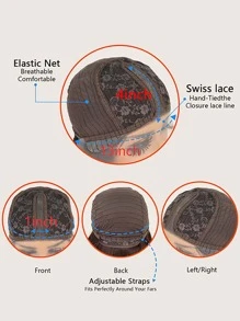 13*1*4 Lace Front Short Curly Synthetic Wig - Chocolate Brown - View 8