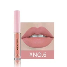 Fit Colors 1 pieza Lápiz labial líquido mate de terciopelo en carne rosado color , de larga duración , alto pigmentado - 06 - Ver 5