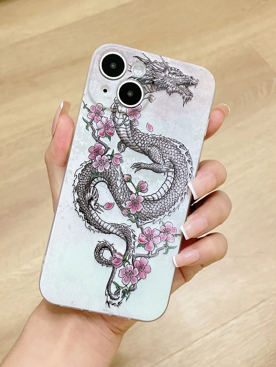 1入透明TPU手機殼，防撞邊緣，彩色繪畫，適用於iPhone - 彩色 - 查看 1