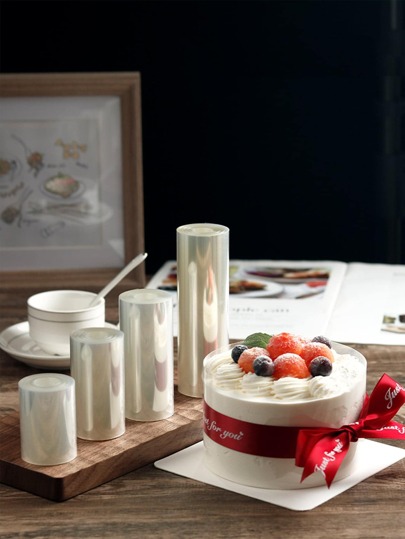 1pc Acetate Roll Cake Collar, Clear Cake Decorating Strips, 10m Length