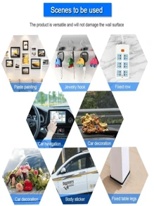 1 件装透明纳米胶带可水洗可重复使用双面胶带粘性纳米无痕贴纸可移除通用磁盘胶 - 無色 - 查看 5