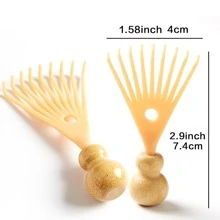 2pcs Head Massager, Yellow Scalp Massager, Mini Head Scraping Gua Sha Board, Head Massager To Relieve Scalp Pressure, Relaxation Gift - Ginger - View 8
