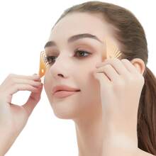 2pcs Head Massager, Yellow Scalp Massager, Mini Head Scraping Gua Sha Board, Head Massager To Relieve Scalp Pressure, Relaxation Gift - Ginger - View 5