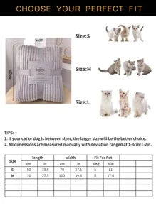 1 manta gris ligera para mascotas adecuada para gatos y perros pequeños y medianos para dormir en todas las estaciones - Gris Claro - Ver 3
