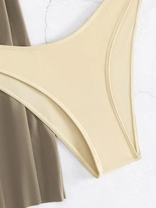 Bộ Bikini Nữ Với Thiết Kế Kiểu Váy Và Áo Cúp Cúp Cứng - Nhiều màu - Xem 3