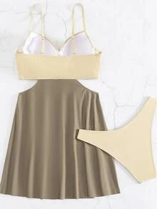 Bộ Bikini Nữ Với Thiết Kế Kiểu Váy Và Áo Cúp Cúp Cứng - Nhiều màu - Xem 5