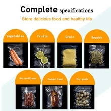 9.84 X 196.85英寸食品真空袋,真空密封保鮮長效保鮮1捲/袋,適用於所有真空包裝機 - 透明色 - 查看 11