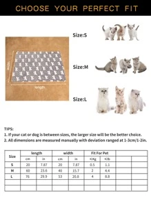 1pc Pet Paw Pattern Lightweight Blanket Suitable For Small And Medium Dogs And Cats Sleeping In All Seasons (size S Suitable For Small Pets Such As Hamsters)