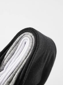 5雙男款經典低筒低口透氣吸濕排汗船襪運動襪 - 彩色 - 查看 5