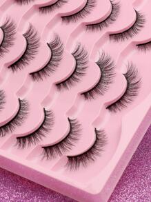 AYRMILLA 20 Pairs Mix Natural False Eyelashes Fluffy Soft Dramatic 3D Mink Eye Black Thin And Long Eyelashes Multi-Layer Short And Thick False Eyelashes Extended Large Volume False Eyelashes Makeup Products Cross Wedding Parties And Club Daily Work Meetings Natural False Eyelashes Comfortable Eyelashes Hairspring Cross Hand Eyelashes Wingtip Eyelashes Thin And Long Eyelashes Natural And Lifelike Eyelashes Long And Durable Daily Cosplay Can Be Reused Daily Dating Fashion And Popular Makeup Beauty Tool False Eyelashes Full False Lashes - 黑色 - 查看 5
