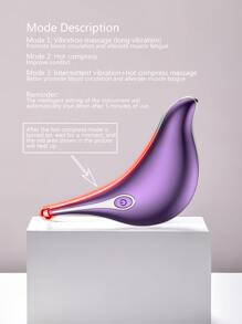 1入組可充電多功能按摩器適用於眼睛,臉部,領&肩膀帶振動&熱敷功能,帶Type C充電端口,協助眼霜 - 紫色 - 查看 6
