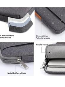 Tecool 1 件深灰色聚酯纖維防水筆記型電腦包適用於 13/15/16 英寸 - 深灰色 - 查看 4