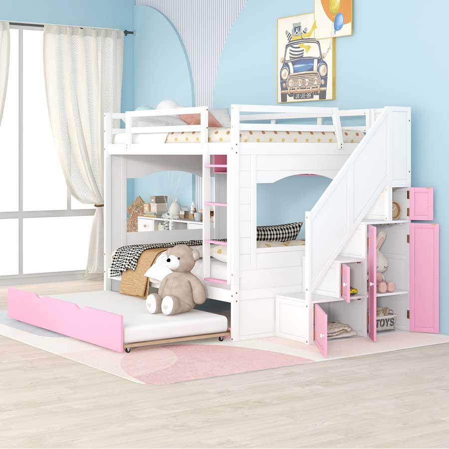 Bunk Bed With Stairs Full Over Full