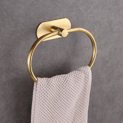 Stainless Steel Bathroom Towel Ring, Towel Rack, Wall-Mounted Towel Bar, Bathroom Towel Storage, Towel Shelf Bathroom Accessories Bathroom Tools