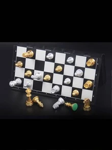 1件套家庭交互的棋棋盤遊戲至發展思維能力,合適的對於初學者,帶可折疊棋盤 - 黑與白 - 查看 6
