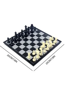 1件套家庭交互的棋棋盤遊戲至發展思維能力,合適的對於初學者,帶可折疊棋盤 - 黑與白 - 查看 5