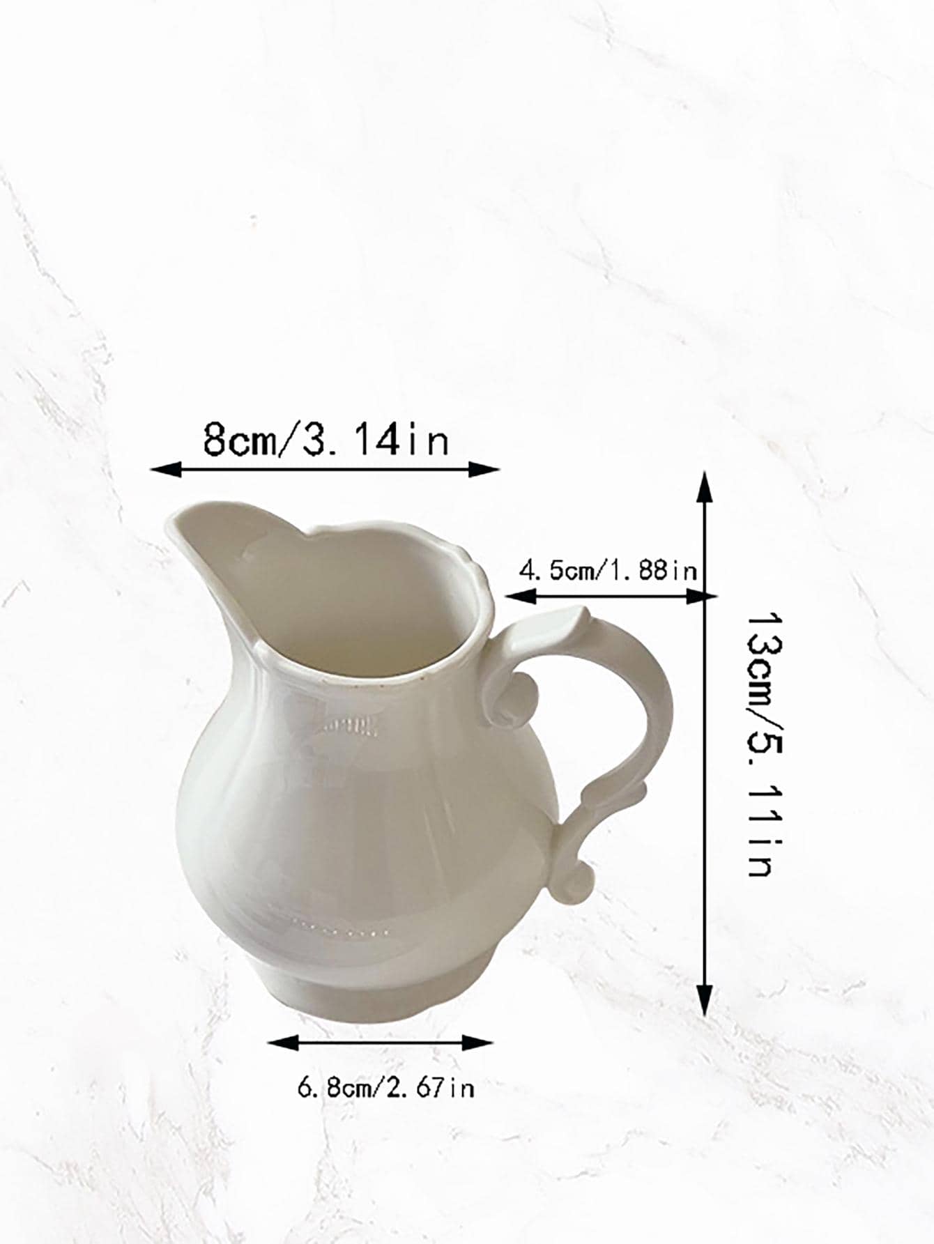 French Vintage Relief Ceramic Milk Jug, Coffee Creamer, Home Use Milk