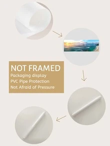 1pc Modern Simple Living Room Wall Art With Healing Sunset Scenery Printed Canvas - Multicolor - View 7