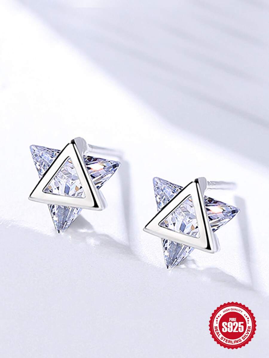 品質耳釘 - 銀色9*9 - 查看 1