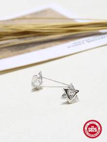 品質耳釘 - 銀色9*9 - 查看 7